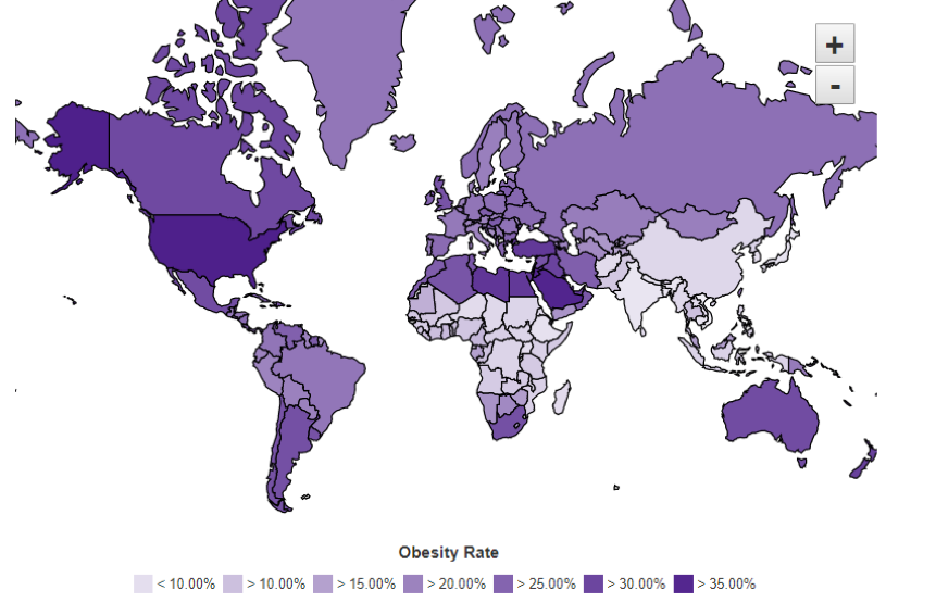 obesity rate map