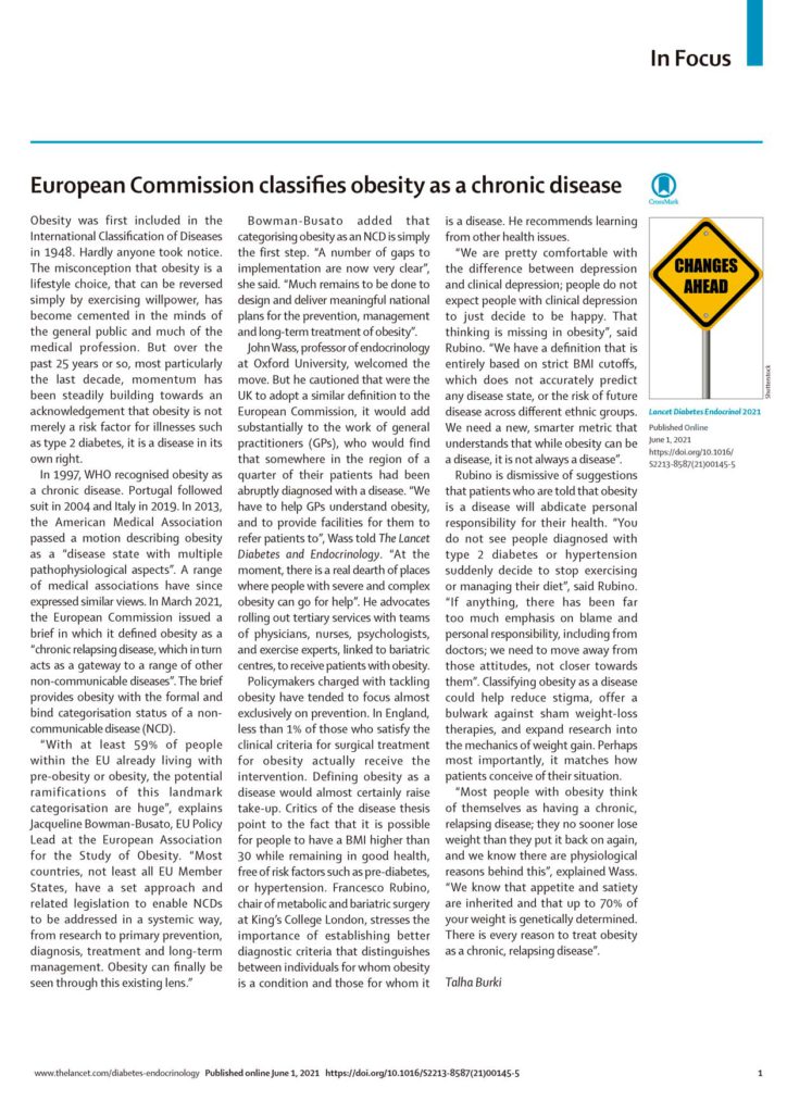 Chronic Disease obesity 